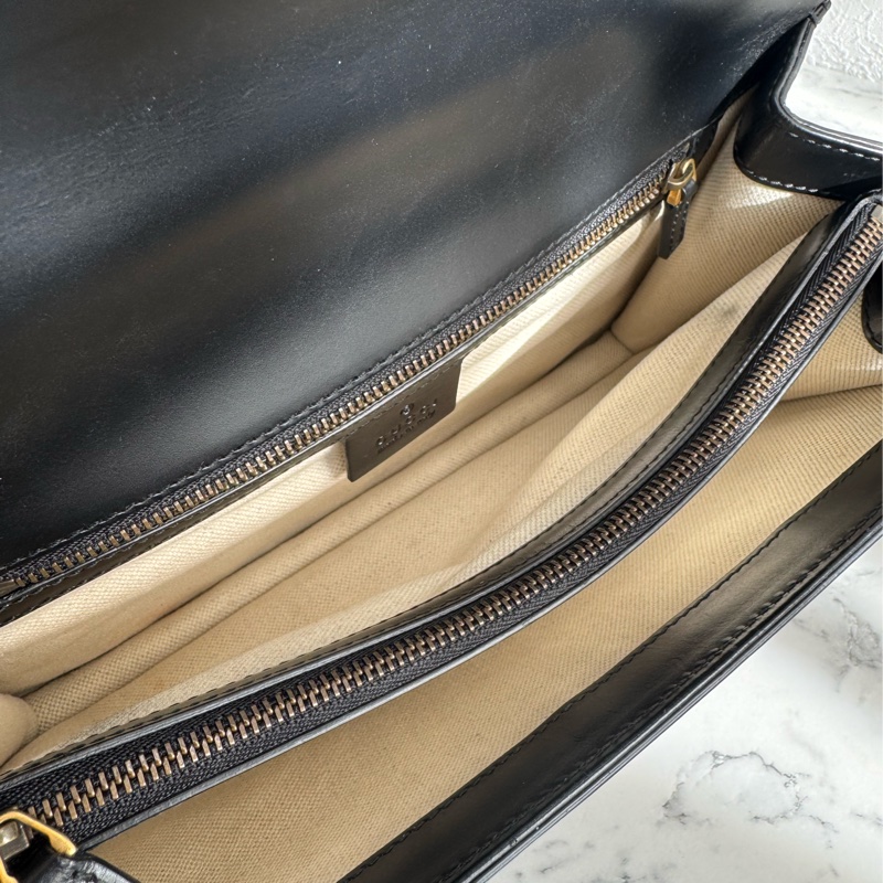 Gucci黑色皮革紅愛心鏈包 限定款✨✨-42