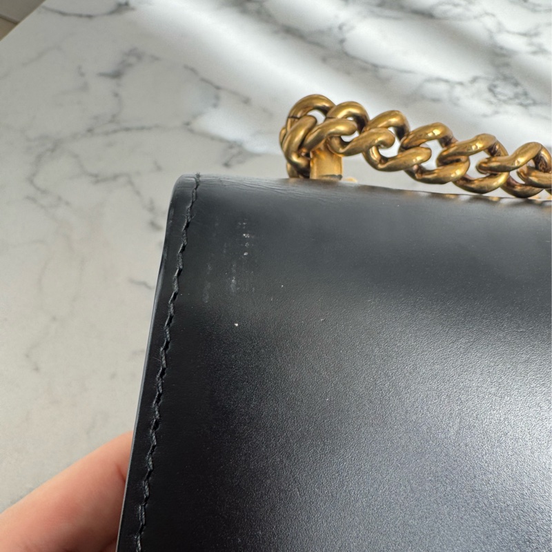 Gucci黑色皮革紅愛心鏈包 限定款✨✨-58