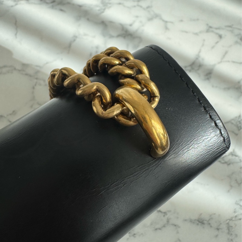 Gucci黑色皮革紅愛心鏈包 限定款✨✨-62