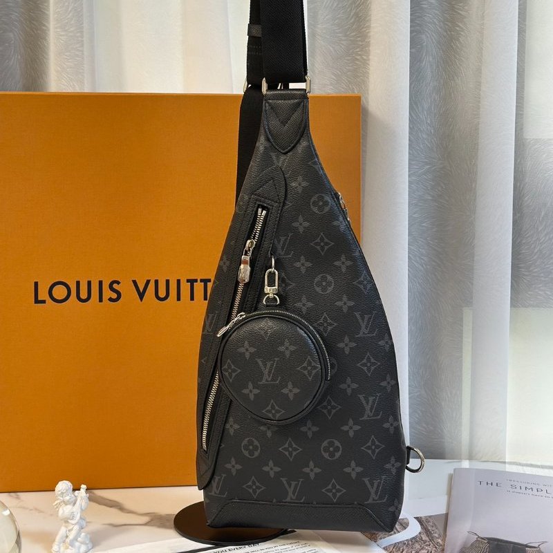LOUIS VUITTON Duo斜背包 - 灰老花-0