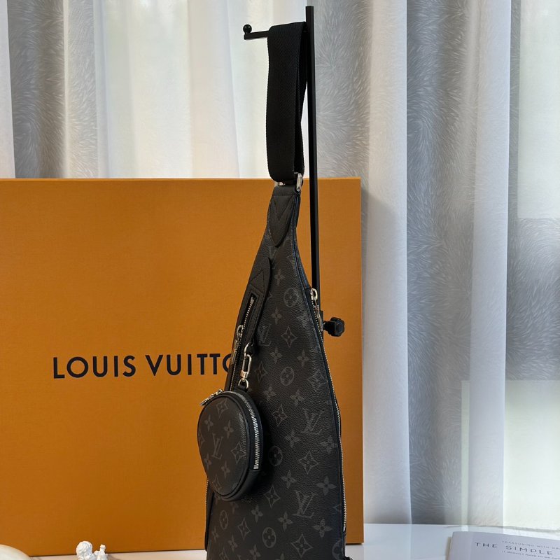 LOUIS VUITTON Duo斜背包 - 灰老花-3