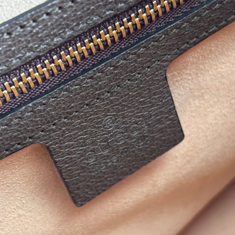 ::GUCCI:: 550622 經典Ophidia系列帆布印花綠紅綠織帶皮革飾邊拉鍊手提/斜背兩用包-18