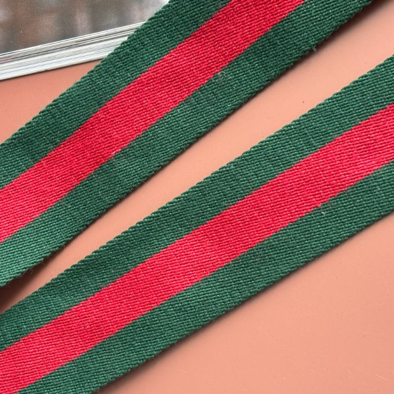 ::GUCCI:: 550622 經典Ophidia系列帆布印花綠紅綠織帶皮革飾邊拉鍊手提/斜背兩用包-23