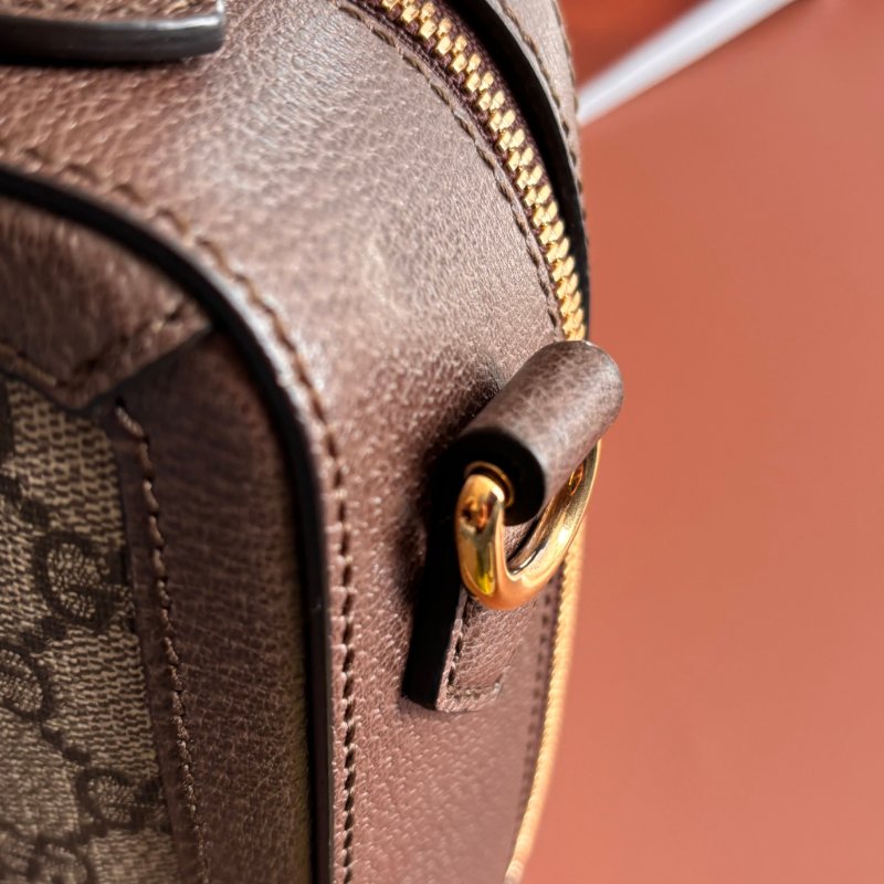 ::GUCCI:: 550622 經典Ophidia系列帆布印花綠紅綠織帶皮革飾邊拉鍊手提/斜背兩用包-27