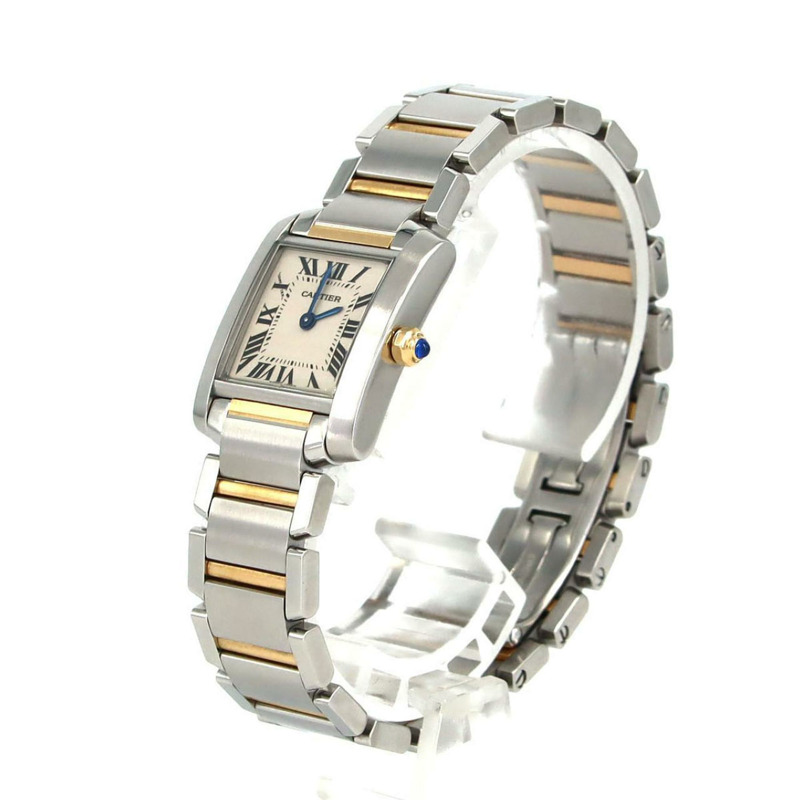 卡地亞 Tank Française SM 雙色腕錶 W51007Q4 SSxYG 石英機芯-1