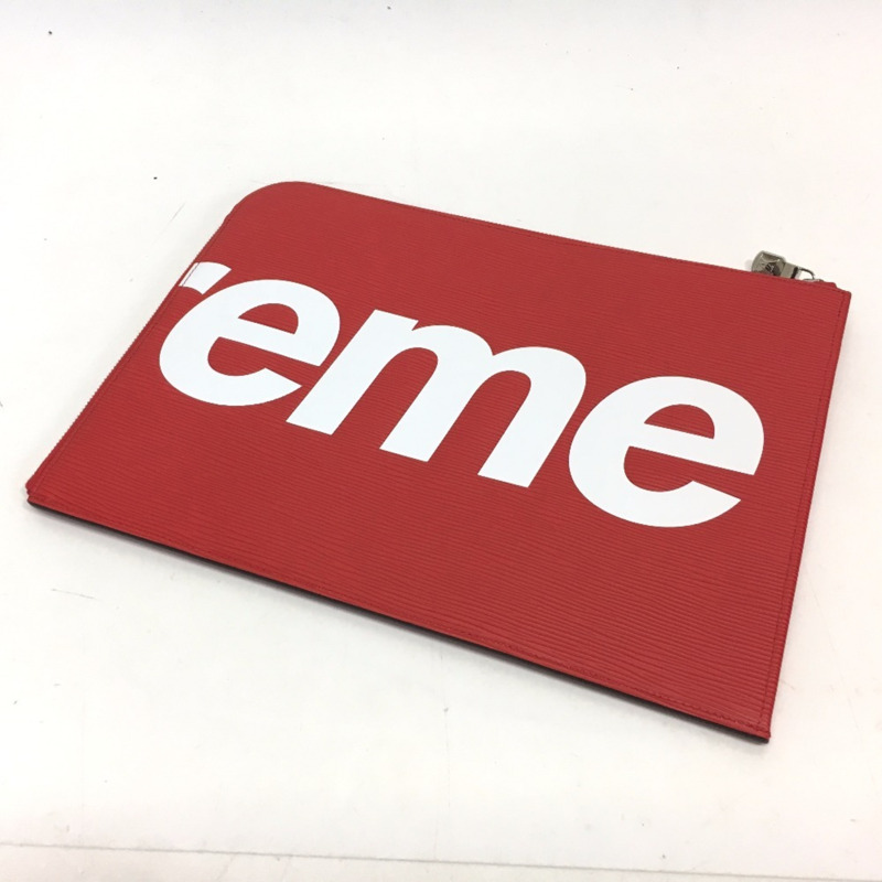 路易威登 M67722 Louis Vuitton x Supreme Epi Pochette Jour GM PO.JOUR SP EPI POCHETTE 皮革手拿包,紅色,男女皆宜-2