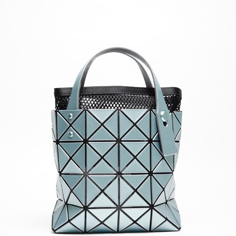 三宅一生 Carat 3x3手提包 金屬藍色