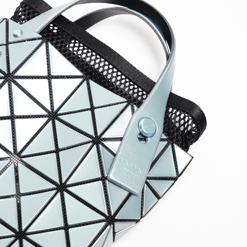 三宅一生 Carat 3x3手提包 金屬藍色-4