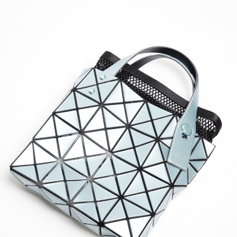 三宅一生 Carat 3x3手提包 金屬藍色-5