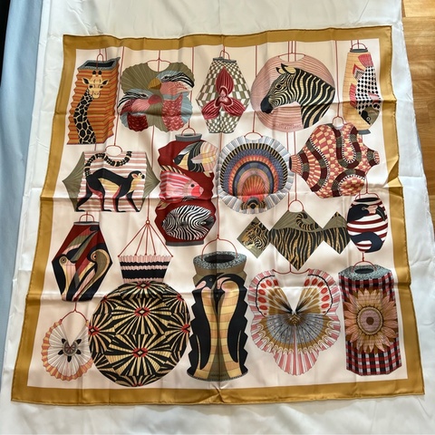 Hermes愛馬仕 CARRE 圍巾燈籠氣球 ET COCARDES 絲巾 圍巾