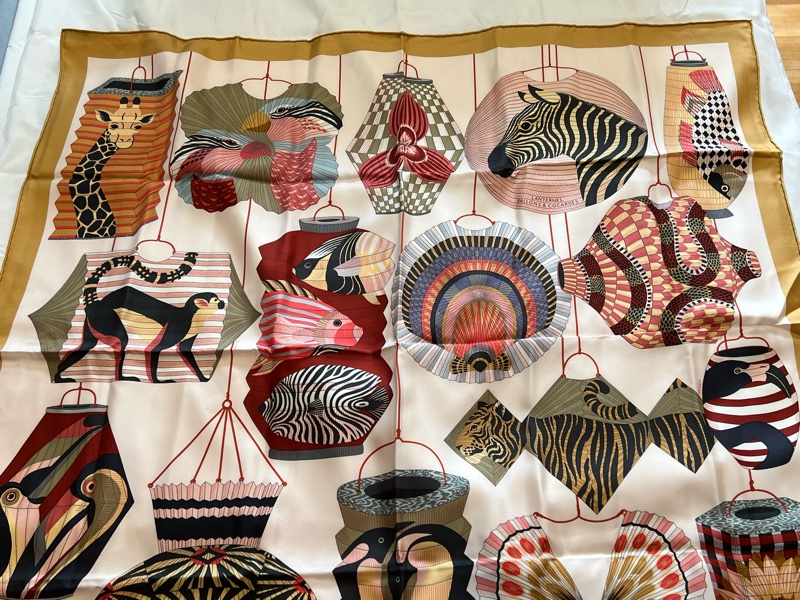 Hermes愛馬仕 CARRE 圍巾燈籠氣球 ET COCARDES 絲巾 圍巾-1