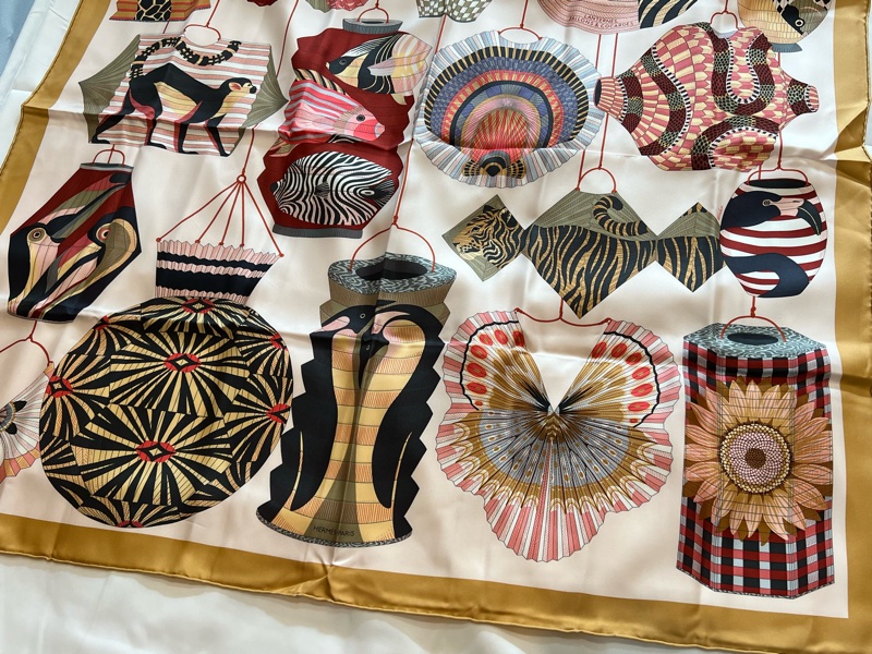 Hermes愛馬仕 CARRE 圍巾燈籠氣球 ET COCARDES 絲巾 圍巾-2