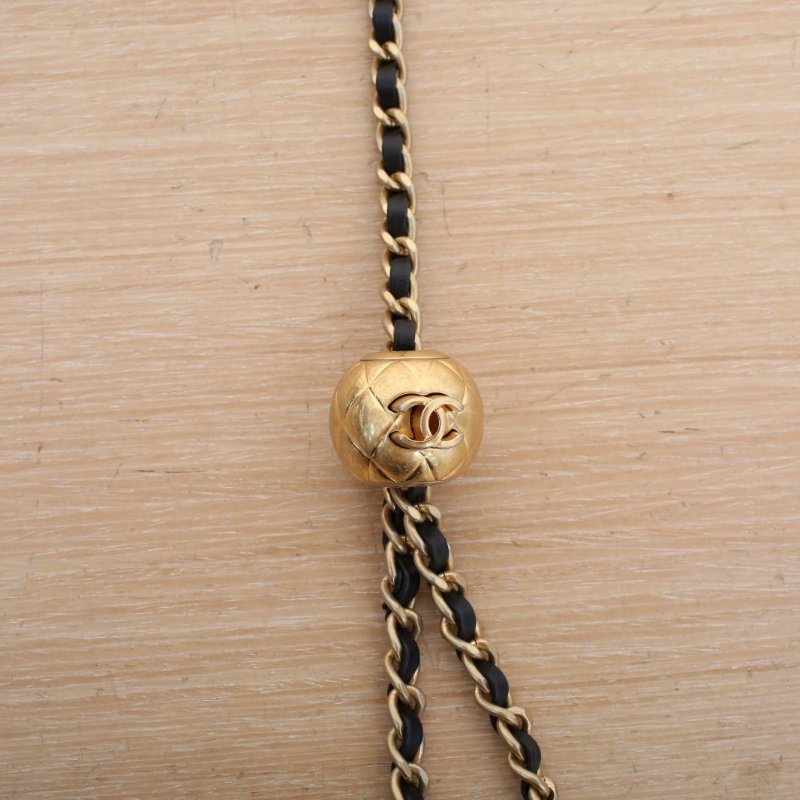 CHANEL CF口蓋包大Mini20黑色羊皮晶片開金扣金球調節扣肩帶肩背包-2