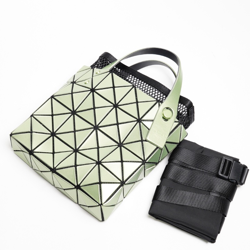 三宅一生 Carat 3x3手提包 綠色-5