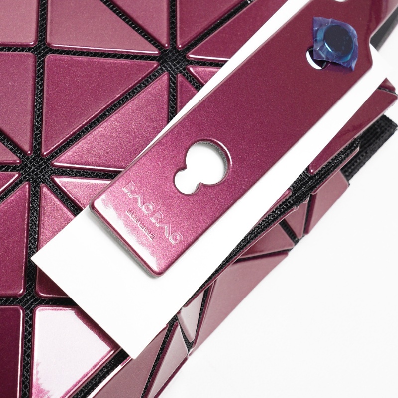 三宅一生 Carat 3x3手提包 鉑金酒紅色-3