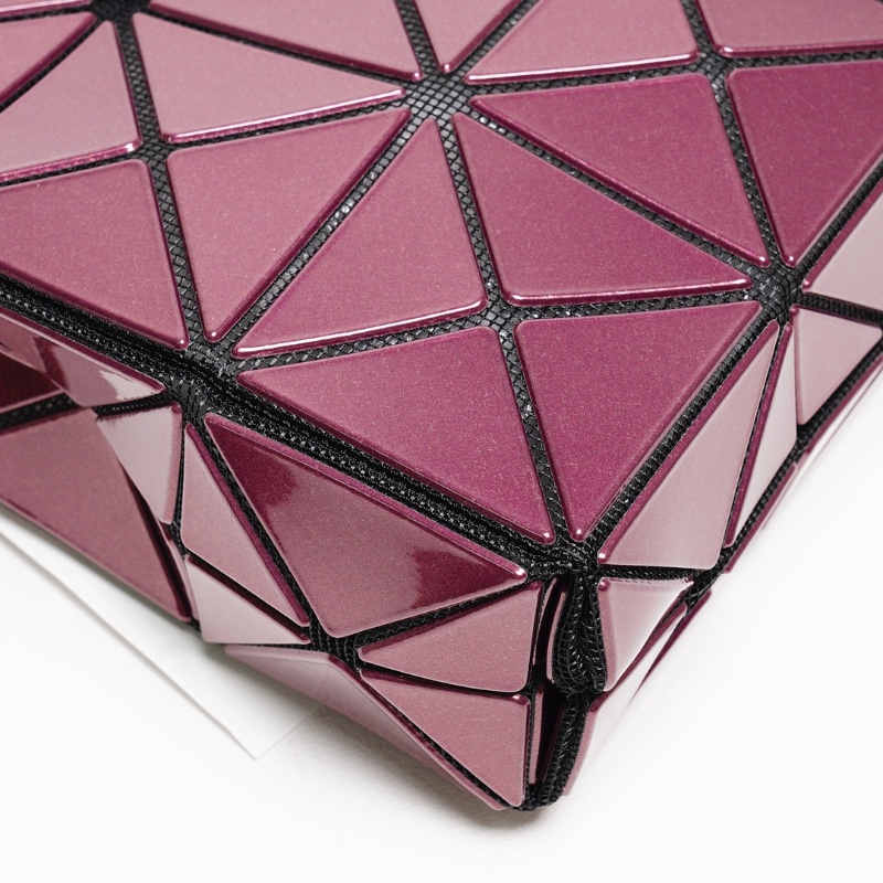 三宅一生 Carat 3x3手提包 鉑金酒紅色-5