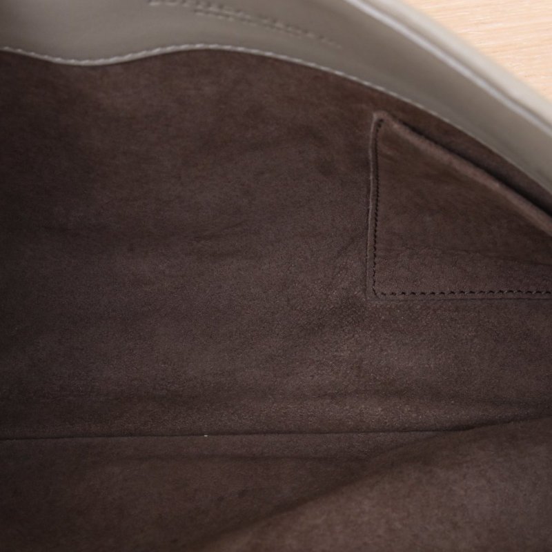 BOTTEGA VENETA 灰色羊皮鎢鋼扣編織翻蓋單肩腋下包肩背包-3