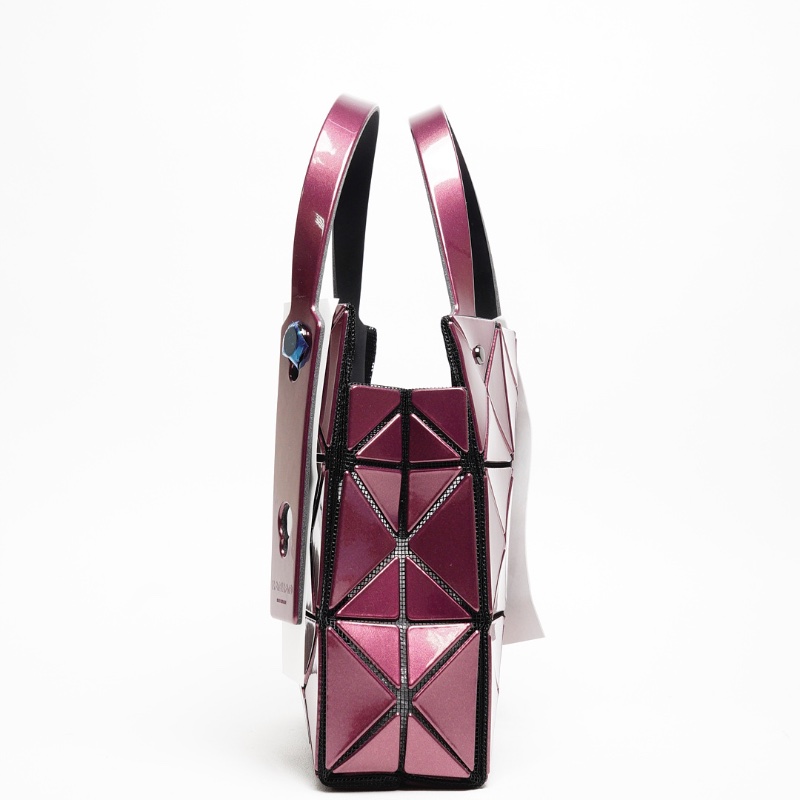 三宅一生 Carat 3x3手提包 鉑金酒紅色-1