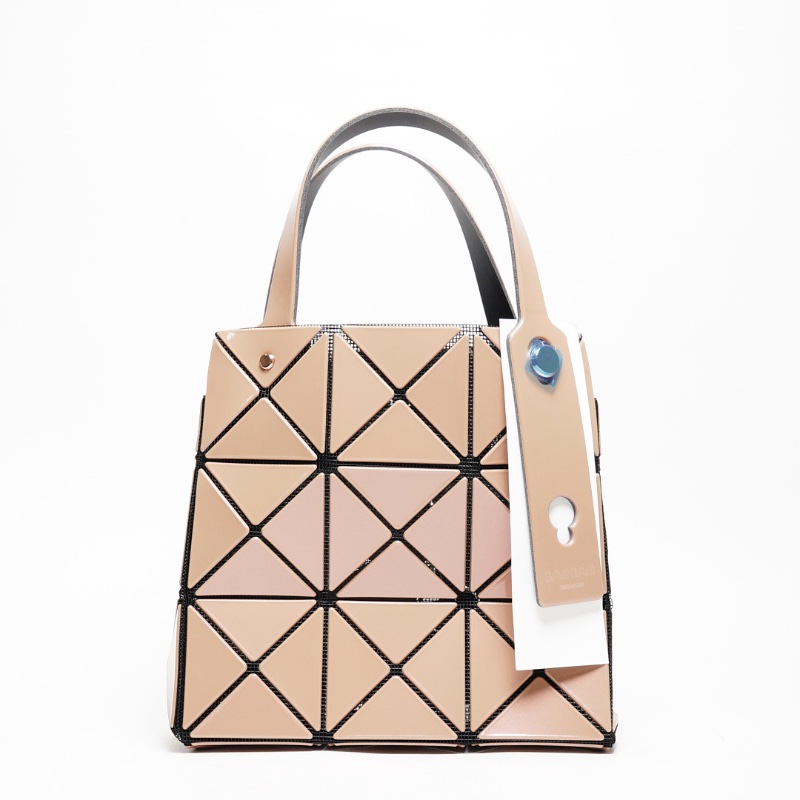 三宅一生 Carat 3x3手提包 奶茶米棕色-0