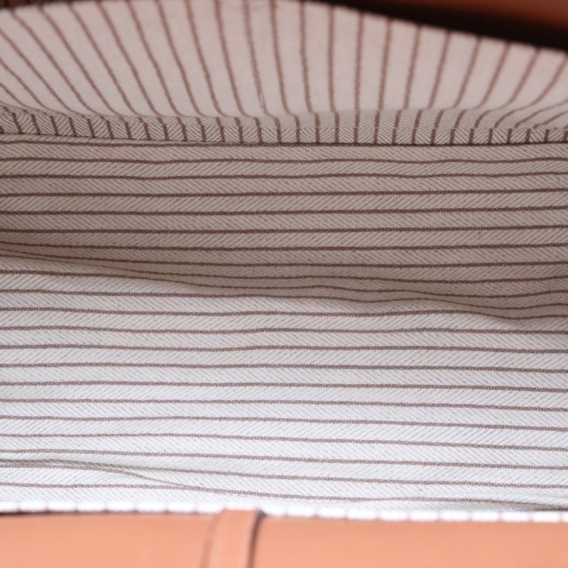 LOEWE CushionTote方LOGO拼皮磁吸硬包口托特包粉色牛皮/帆布方LOGO帆布拼皮牛皮帆布粉棕肩背包-2