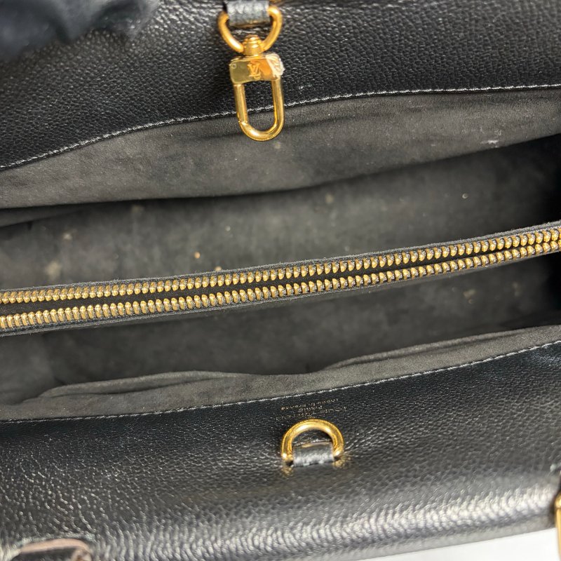 LV 老花拚黑皮革Venus 手提側肩包-5