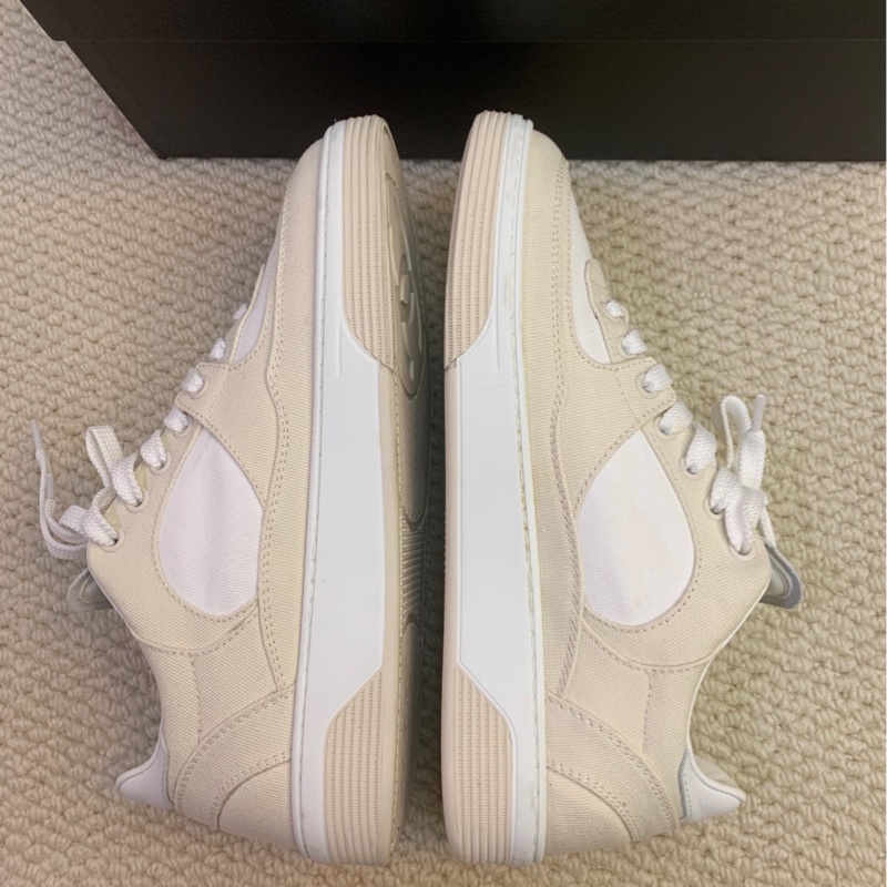 99新全套 39碼 Chanel香奈兒24c米白色板鞋-3