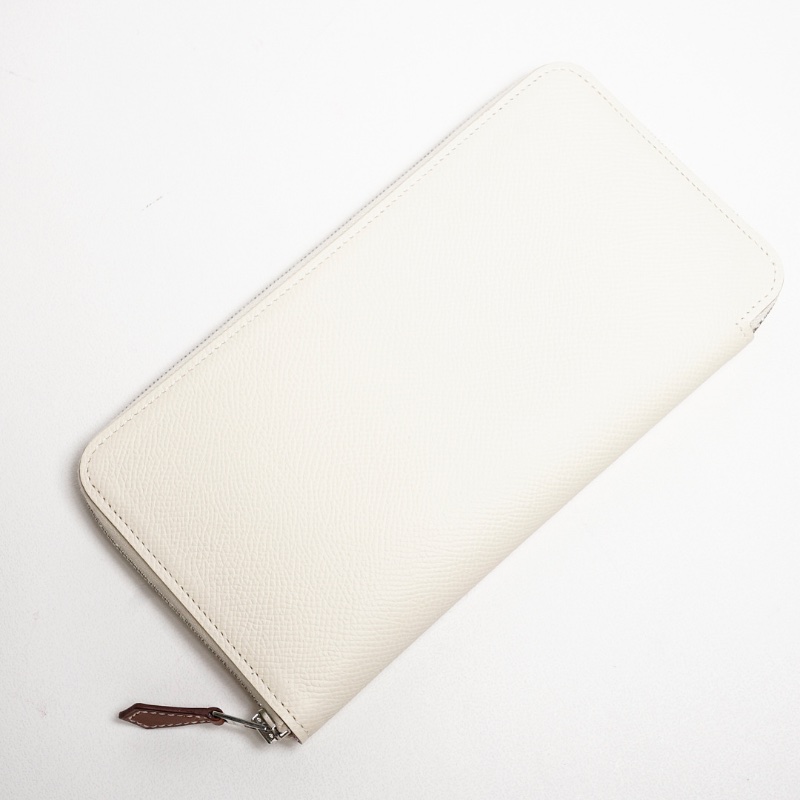 HERMES Silk'In Classique長夾 奶油白-3