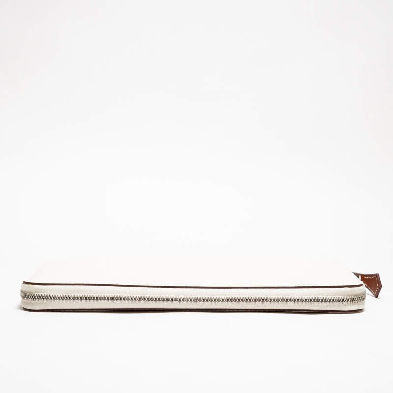 HERMES Silk'In Classique長夾 奶油白-7
