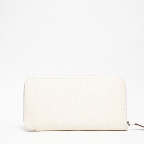 HERMES Silk'In Classique長夾 奶油白