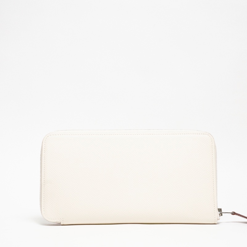 HERMES Silk'In Classique長夾 奶油白-0