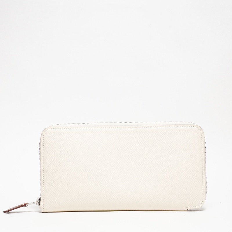 HERMES Silk'In Classique長夾 奶油白-1