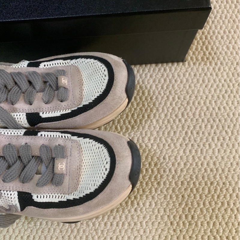 99新全套 38碼 香奈兒 chanel 低幫網布雙C休閑運動鞋-1