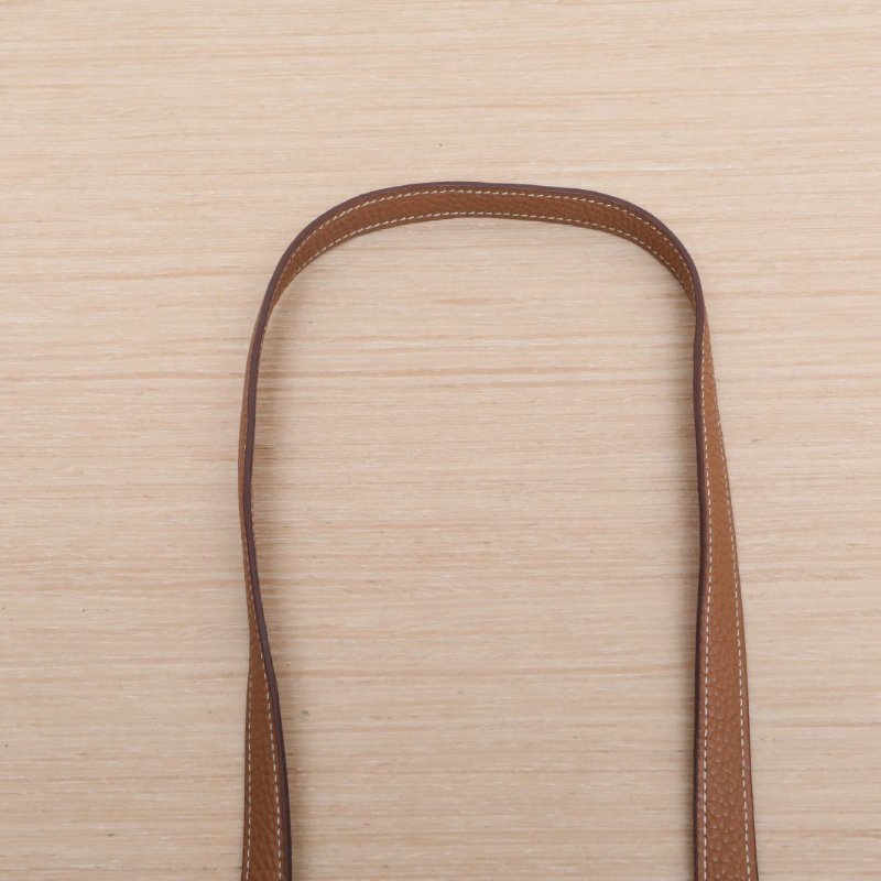 HERMES Kelly3537金棕色Togo皮框N金扣肩背包-2