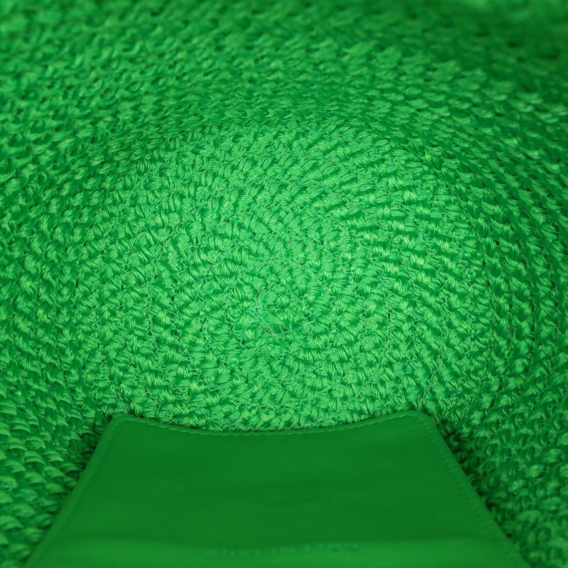 BALENCIAGA 綠色草編Ibiza托特編織菜籃子包肩背包-2