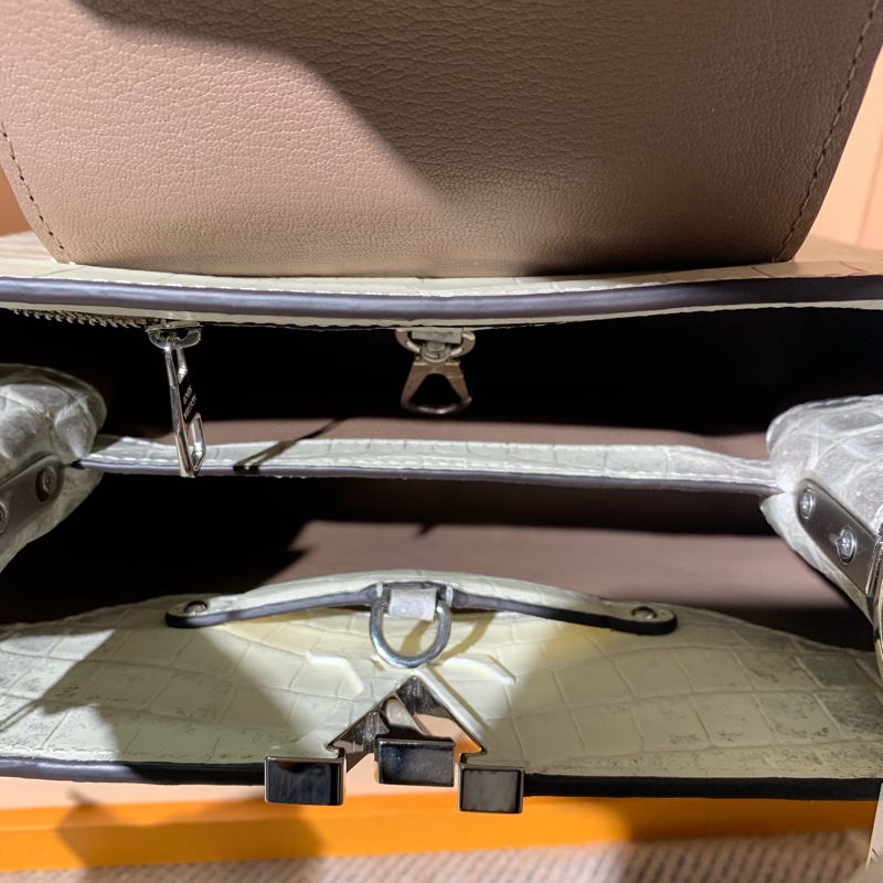 LV 路易威登Capucines 喜馬拉雅原色鰐魚皮小號手提 單肩包-2