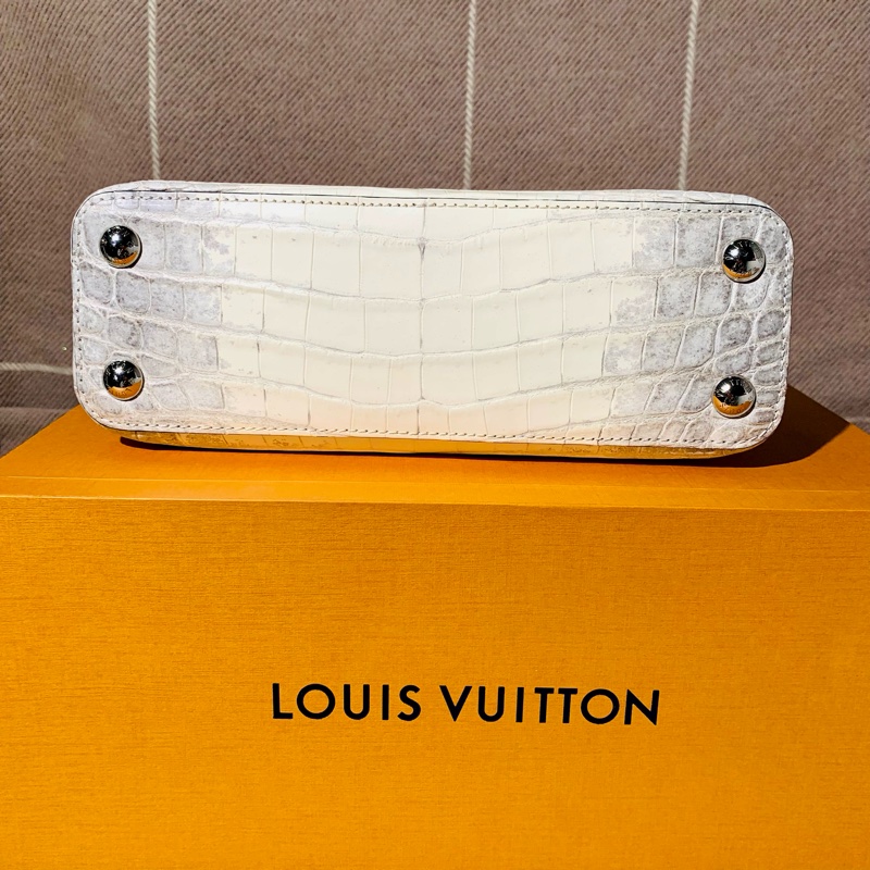 LV 路易威登Capucines 喜馬拉雅原色鰐魚皮小號手提 單肩包-4