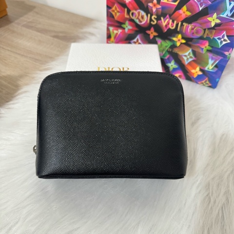 ysl 荔枝牛皮 化妝收納包