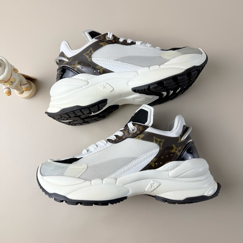 LV/路易威登 Run55白棕系帶休閑鞋 37碼 96 新 品相完美-4
