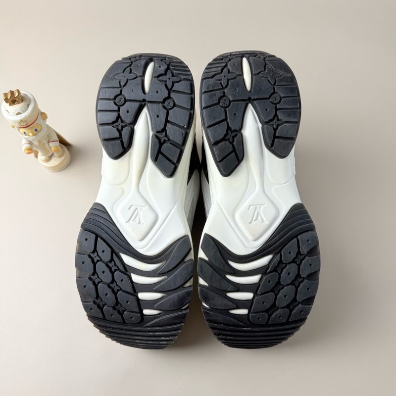 LV/路易威登 Run55白棕系帶休閑鞋 37碼 96 新 品相完美-6