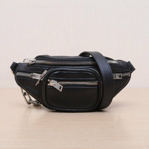 ALEXANDER WANG Attica腰包Mini22黑色羊皮肩背包