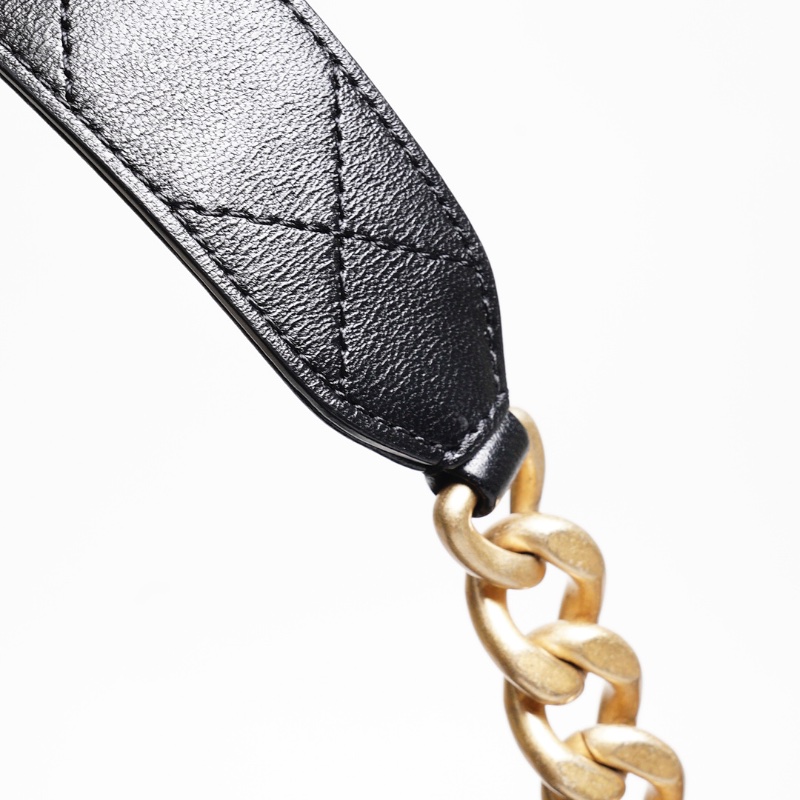 CHANEL 25C Hobo嬉皮包 - 小號黑金-15