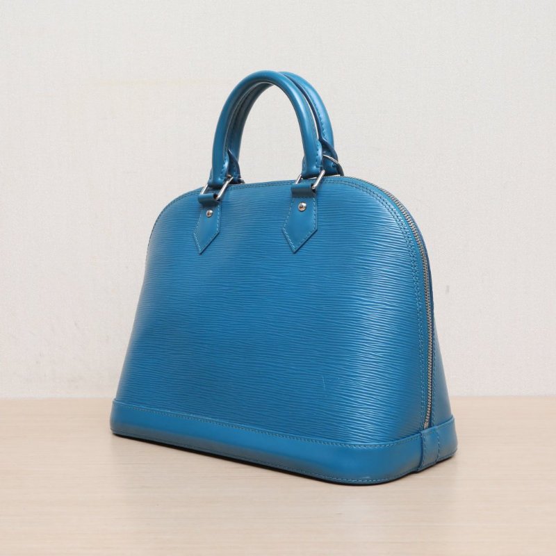 LOUIS VUITTON ALMA貝殼包小號32墨藍色EPI水波紋牛皮2013肩背包-3