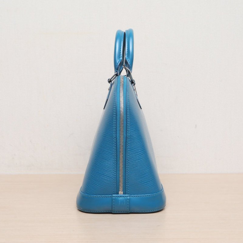 LOUIS VUITTON ALMA貝殼包小號32墨藍色EPI水波紋牛皮2013肩背包-4