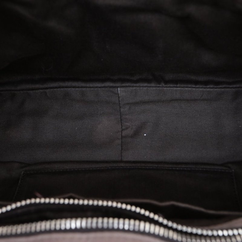 MIU MIU 灰色羊皮銀扣褶皺手提郵差包32肩背包-3