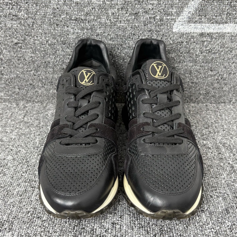 LV 黑色皮面麂皮運動鞋 38碼-1