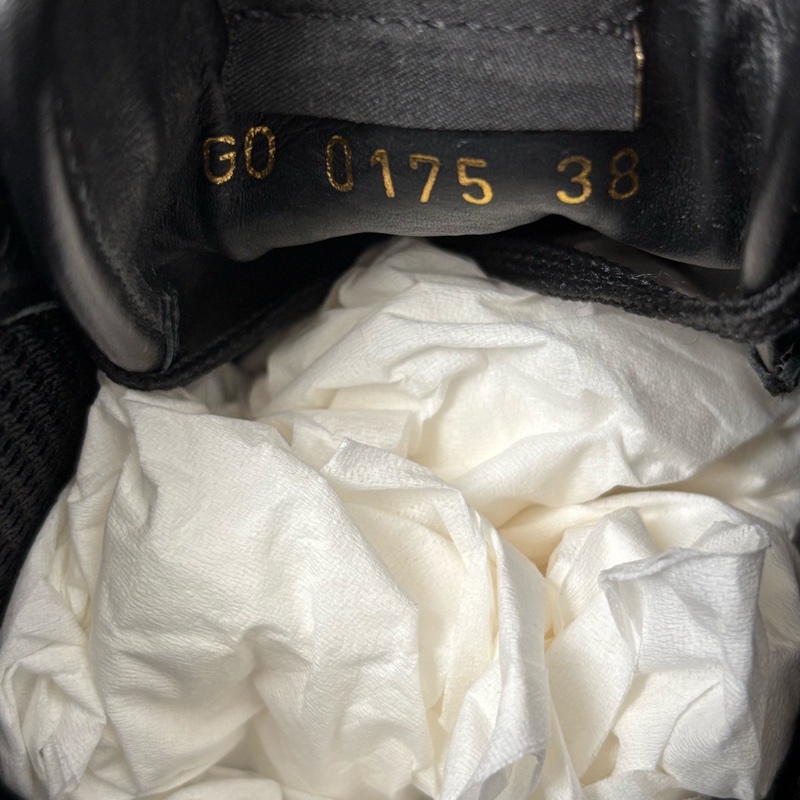 LV 黑色皮面麂皮運動鞋 38碼-3