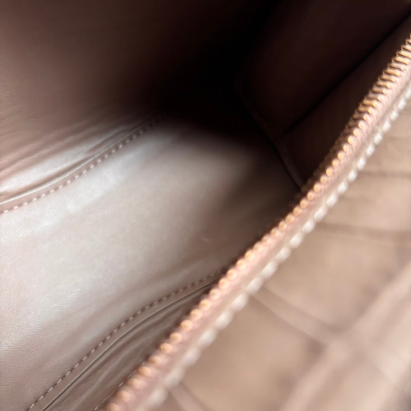 ::BALENCIAGA:: 巴黎世家 牛皮鱷魚壓紋 奶茶色迷你機車包 nano neo city 斜背/側背/手提-26