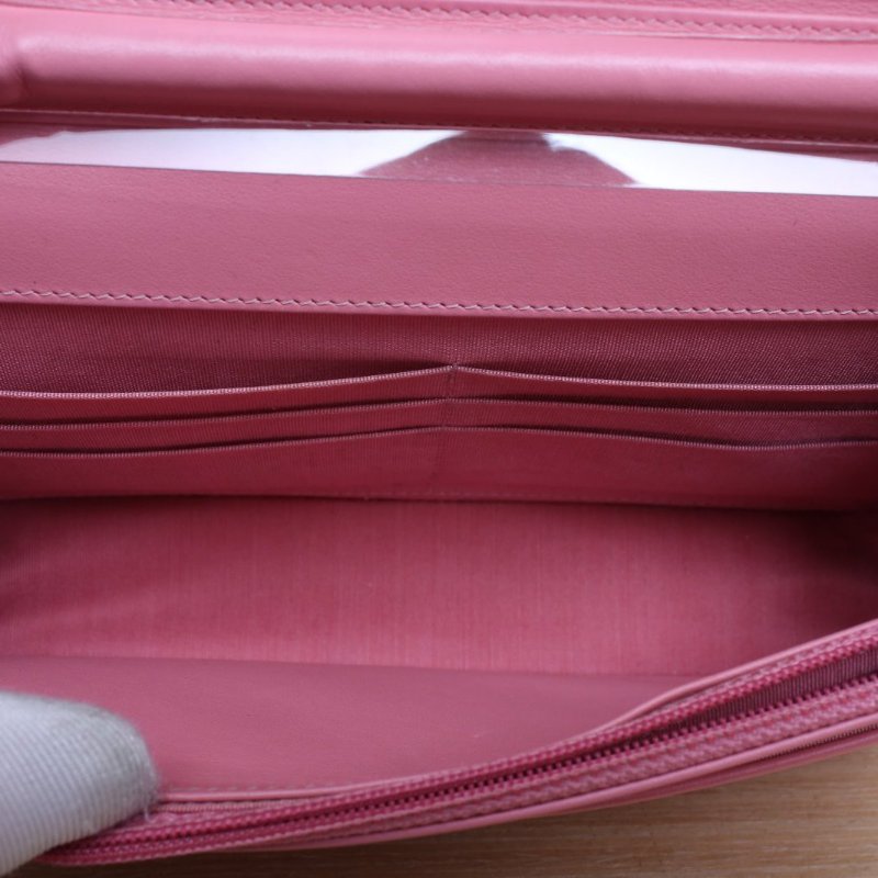 CHANEL LeboyWOC19粉色荔枝牛皮30開金扣肩背包-3