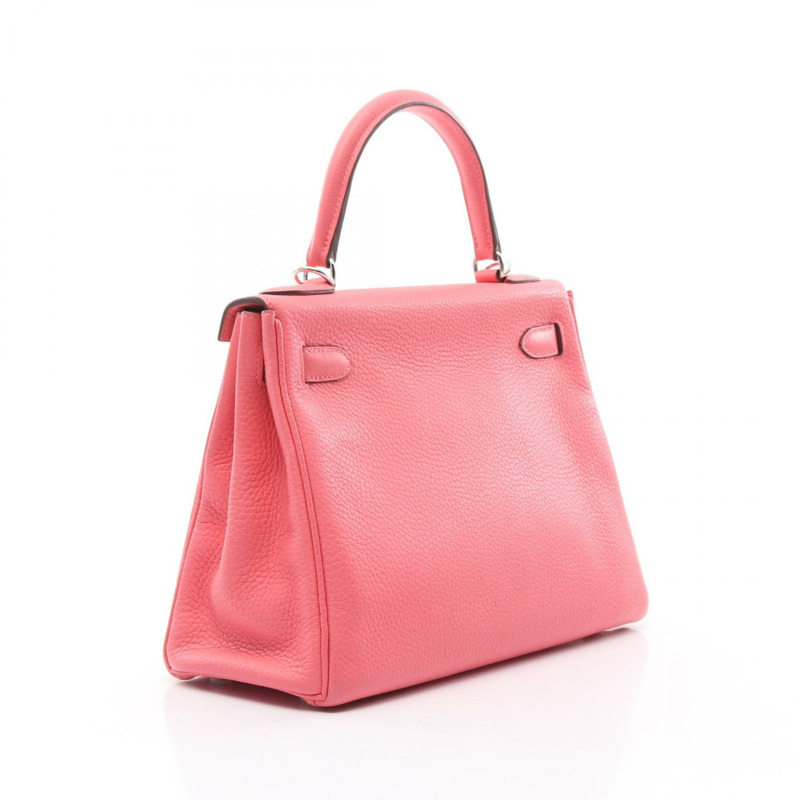 愛馬仕 Kelly 28 手提/肩背包 Y Taurillon Clemence Rose dete 二手 SHW-1