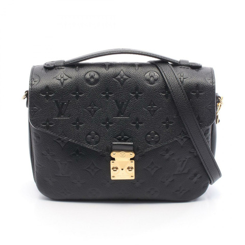 路易威登 Pochette Metis 中型單肩手提包 M41487 Monogram empreinte 黑色